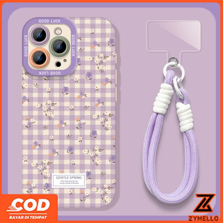 Ốp Lưng Cho OPPO Reno15 F Reno14F Reno14 Pro Reno 13F Reno13 Pro Reno12 F Reno 11F Reno10 Reno8Z Reno7Z Reno8T Reno5 Reno4 Reno6z Lưới Đẹp Nhỏ Hoa Treo Dây Chống Sốc T