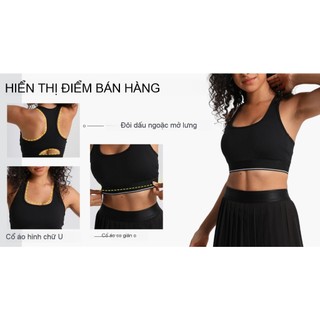 Hàng sẵn có - Áo vest nữ thể thao hình chữ I lưng chặt-fit, chất liệu cao cấp, nhanh khô