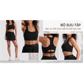 Hàng sẵn có - Áo vest nữ thể thao hình chữ I lưng chặt-fit, chất liệu cao cấp, nhanh khô