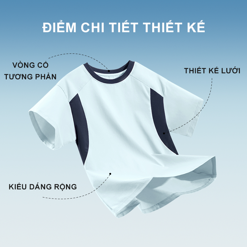 W.G.Q Áo thun bé trai，thiết kế khâu lưới thoáng khí thoải mái，thời trang phù hợp với in hình gấu，sản phẩm bán chạy mùa hè