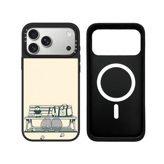 Từ Tính Không Dây Cho iPhone 17 16 15 14 13 Pro Max Plus Câu Lạc Bộ Cà Phê Dễ Thương Gấu Cạnh Đen Bìa Cứng Ốp điện thoại Khắc Logo