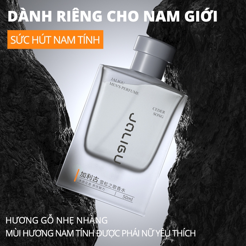 【JALIGU】Nước Hoa Nam Cedar Song Hương Gỗ Biển Cả, Hương Thơm Nam Tính Tươi Mát Lưu Hương Lâu, Quà Tặng Ý Nghĩa Cho Nam Giới 50ml