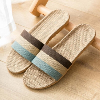 Nhà Vải Lanh Dép Nữ Mùa Hè Cặp Đôi Hộ Gia Đình Trong Nhà Văn Phòng Mùa Hè Hộ Gia Đình Vải Dép Dép Nam