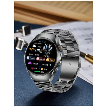 ET460 Đồng hồ thông minh Không xâm lấn Đường huyết ECG ECG Huyết áp Axit Uric Theo dõi cuộc gọi Bluetooth Đồng hồ sức khỏe