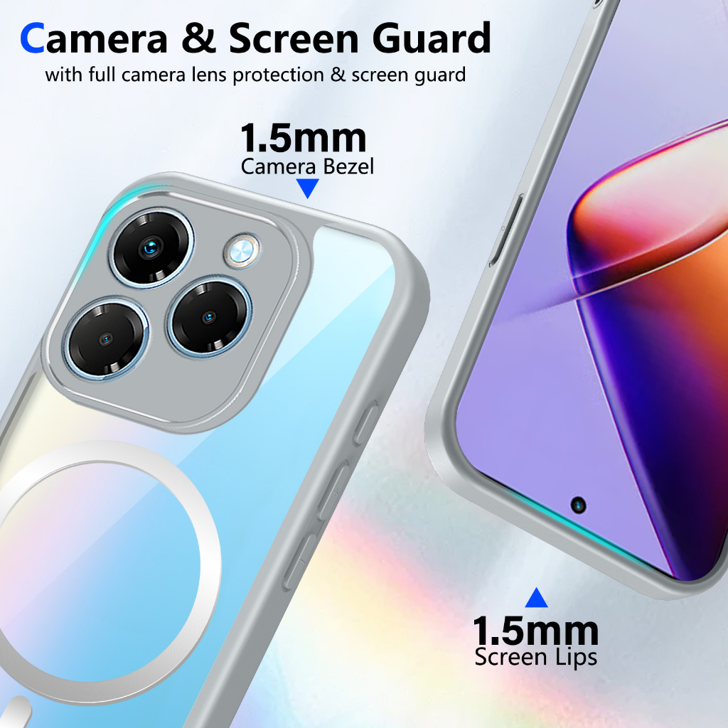 Ốp bảo vệ điện thoại TPU từ tính chống sốc cho Infinix HOT 30i 40i 50i 60 60i 60 Pro Pro Plus 4G Vỏ bảo vệ chống sốc Vỏ điện thoại di động
