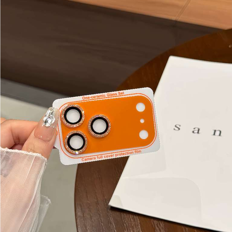 Thích hợp cho iPhone 17 Pro / 17 Pro Max phim ống kính kim cương giả sáng tạo mới chất liệu siêu mềm tất cả trong một gốm bảo vệ trọn gói