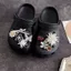 Giày Nữ DIY Quyến Rũ Bộ Retro Bướm Ngọc Trai Hoa Sandal Lỗ Giày Trang Trí Phụ Kiện