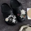 Giày Nữ DIY Quyến Rũ Bộ Retro Bướm Ngọc Trai Hoa Sandal Lỗ Giày Trang Trí Phụ Kiện