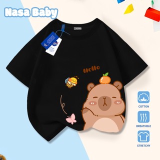 Áo thun in hình Capybara chủ đề NASA - áo ngắn tay thoáng khí mùa hè - giao hàng trong 24h​