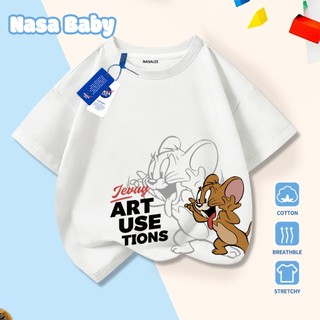 Áo thun in hình Tom và Jerry phiên bản NASA - áo ngắn tay cotton mùa hè - giao hàng trong 24h​