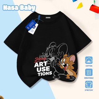 Áo thun in hình Tom và Jerry phiên bản NASA - áo ngắn tay cotton mùa hè - giao hàng trong 24h​