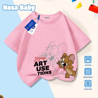 Áo thun in hình Tom và Jerry phiên bản NASA - áo ngắn tay cotton mùa hè - giao hàng trong 24h​