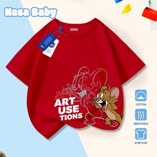 Áo thun in hình Tom và Jerry phiên bản NASA - áo ngắn tay cotton mùa hè - giao hàng trong 24h​