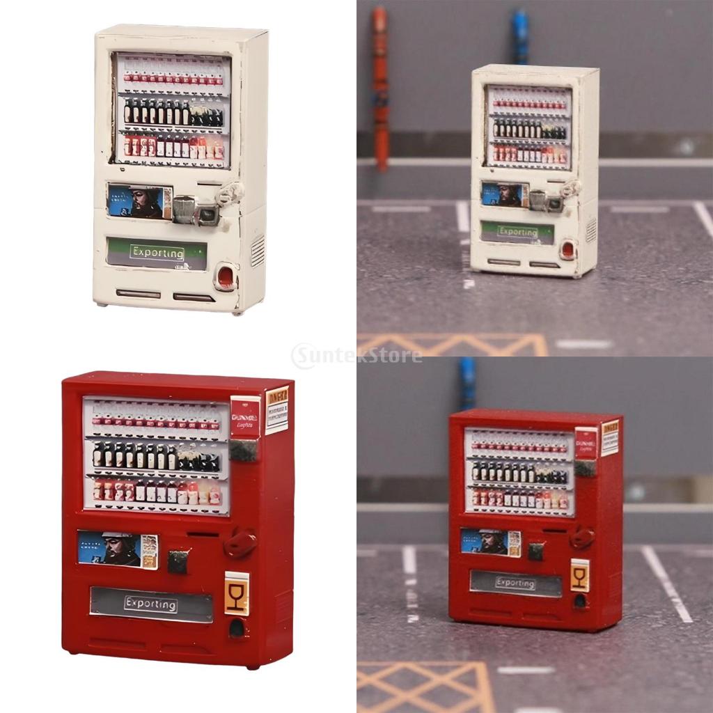 Mô hình máy bán hàng tự động tỷ lệ 1 / 64, Mini, DIY Micro Scene Trang trí, Nhẹ, Chắc chắn, Vẽ tay Diorama Ccessories Thực tế