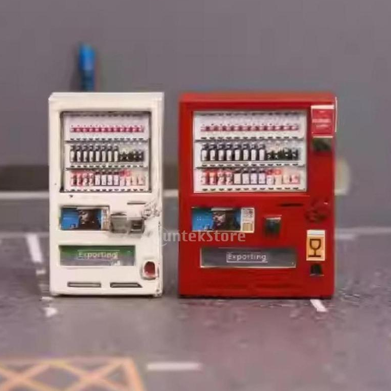 Mô hình máy bán hàng tự động tỷ lệ 1 / 64, Mini, DIY Micro Scene Trang trí, Nhẹ, Chắc chắn, Vẽ tay Diorama Ccessories Thực tế