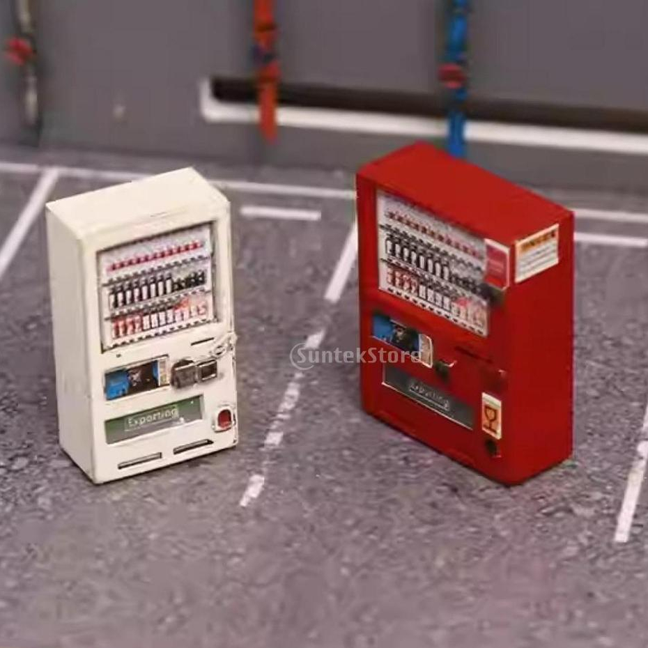 Mô hình máy bán hàng tự động tỷ lệ 1 / 64, Mini, DIY Micro Scene Trang trí, Nhẹ, Chắc chắn, Vẽ tay Diorama Ccessories Thực tế