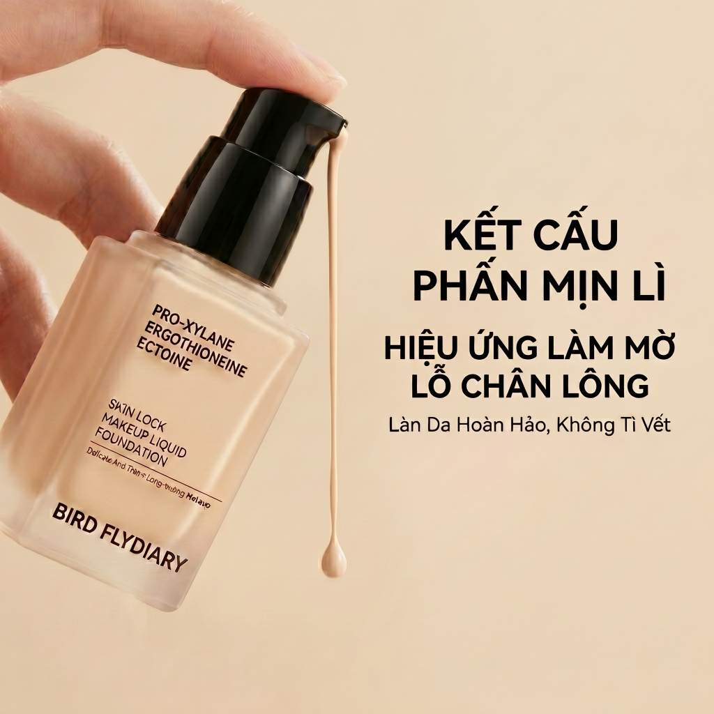 Kem Nền Che Khuyết Điểm Foundation Dưỡng Da Nhạy Cảm Kiềm Dầu Lâu Trôi 12H Không Xuống Tông Tệp Da