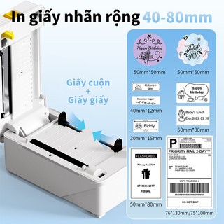 Máy In Nhiệt FlashLabel A318 In Khổ A7 In Đơn Hàng, Phiếu Gửi, Minicode, Logo Tự Dán