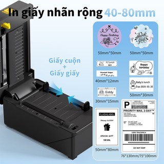 Máy in đơn hàng FlashLabel in từ điện thoại khổ A7 in đơn Shopee, mã vận đơn, phiếu gửi hàng, logo BH 15 tháng