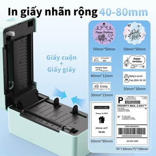 máy in nhiệt đơn hàng FlashLabel 318pro In từ A7 Điện thoại khô máy in đơn hàng shopee, Mã vận chuyển đơn, Phiếu vận chuyển