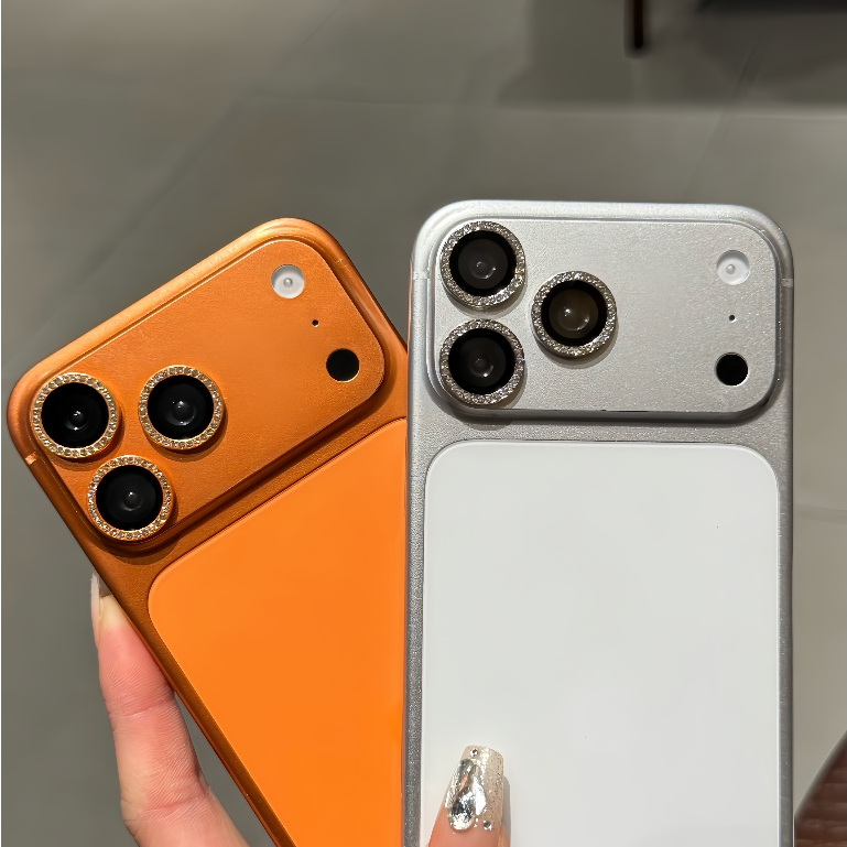Phim ống kính chia kim cương sáng bóng sành điệu cho iPhone 17 Pro Max 16E 15 Pro 14 Plus 13 Mini 12 11, HD Trong suốt, Chống sốc, Chống bụi & Thời trang