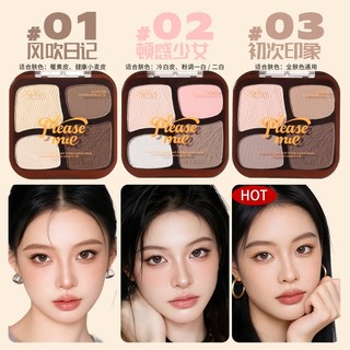 Bảng Phấn Bắt Sáng & Tạo Khối 4 Màu XIXI - Lên Màu Tự Nhiên Chuẩn, Kết Hợp Lì & Nhũ, Tạo Hiệu Ứng 3D Tôn Sáng & Đổ Bóng Cho Gương Mặt D774