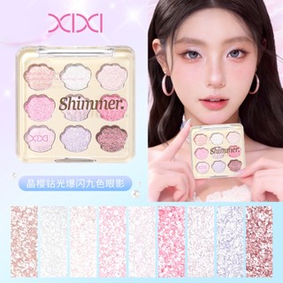 XIXI Shimmer Bảng Phấn Mắt Lấp Lánh 9 Màu Kim Cương Lấp Lánh Sắc Tố Cao Lâu Dài Người Mới Bắt Đầu Thân Thiện Hàng Ngày Trang Điểm Mắt Hàn Quốc NO.D946
