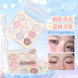 XIXI Shimmer Bảng Phấn Mắt Lấp Lánh 9 Màu Kim Cương Lấp Lánh Sắc Tố Cao Lâu Dài Người Mới Bắt Đầu Thân Thiện Hàng Ngày Trang Điểm Mắt Hàn Quốc NO.D946