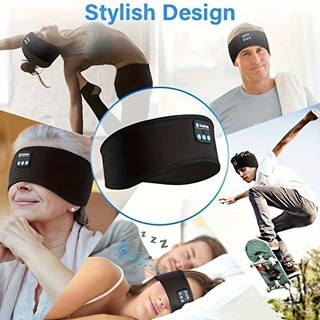 Tai nghe Bluetooth V5.4 Thể thao Ngủ Đầu Tai nghe không dây đàn hồi Âm nhạc Mặt nạ mắt Tai nghe không dây