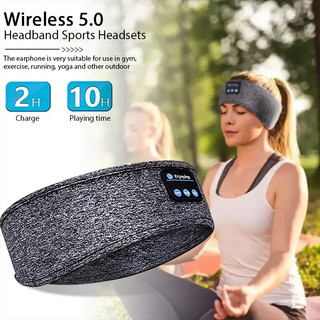 Tai nghe Bluetooth V5.4 Thể thao Ngủ Đầu Tai nghe không dây đàn hồi Âm nhạc Mặt nạ mắt Tai nghe không dây