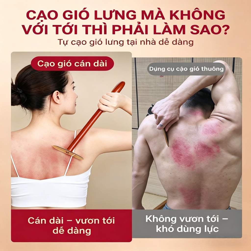 Miếng cạo gió phong thủy hình Thái Cực bằng đồng (tay cầm dài) – Tự massage toàn thân, cạo sạch gió lưng, kích thích kinh lạc, giảm đau nhức cơ xương khớp an toàn tại nhà.