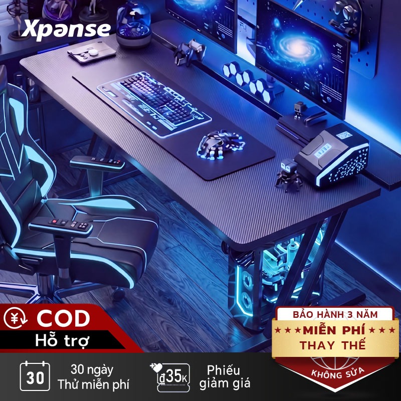 Xpanse F3 bàn gaming nắp lật giấu dây,mặt bàn carbon chống trầy xước,bàn chữ ZK|bàn làm việc | bàn làm việc văn phòng
