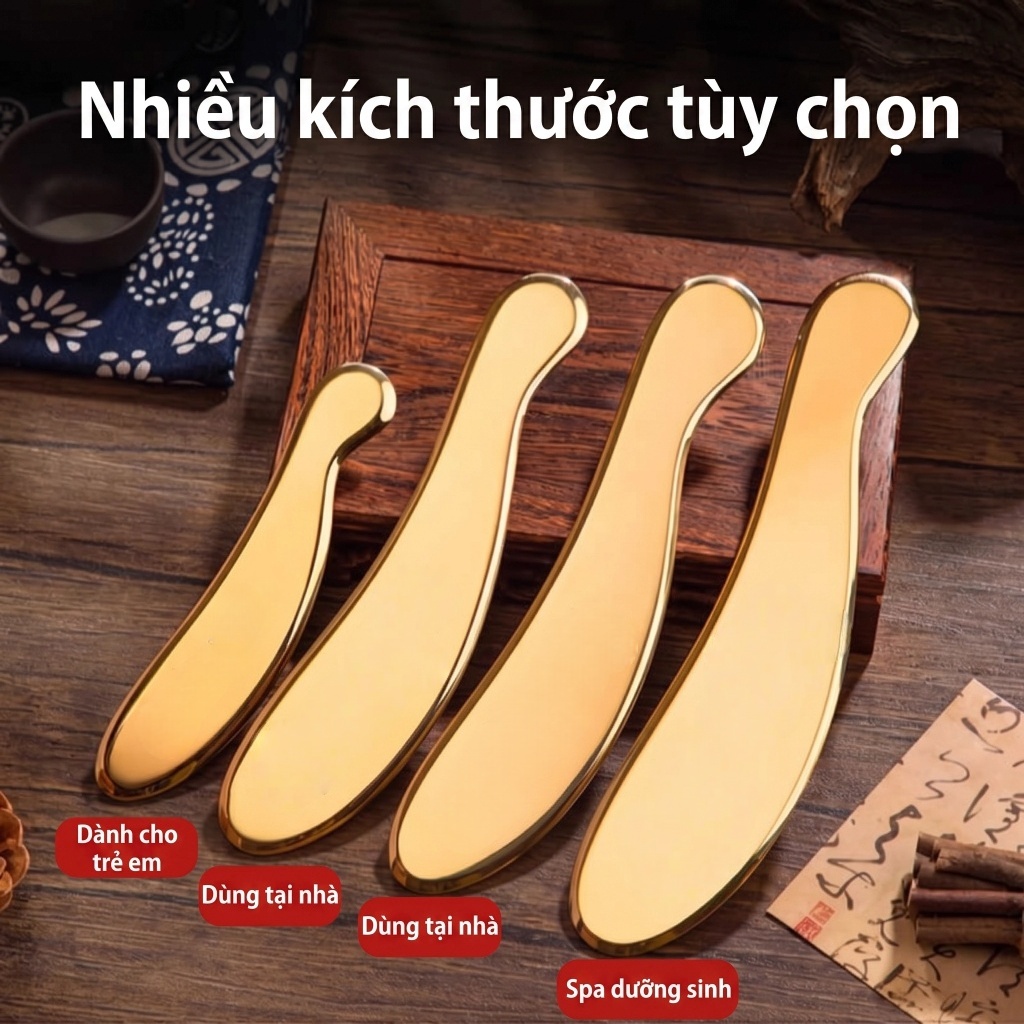 Bảng Cạo Gió Chính Hãng Đồng Thau Nguyên Chất - Cạo Gió Toàn Thân Hiệu Quả - Có Hổ Talisman Cạo Gió Lưng Cổ Tử Cung - Tiết Kiệm Sức
