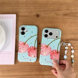 Ốp điện thoại iPhone 17 Pro max họa tiết anh đào TPU materia IMD