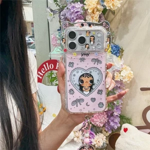 IPhone 17 Pro max Phim hoạt hình Love Girl họa tiết TPU materia IMD quá trình Vỏ điện thoại