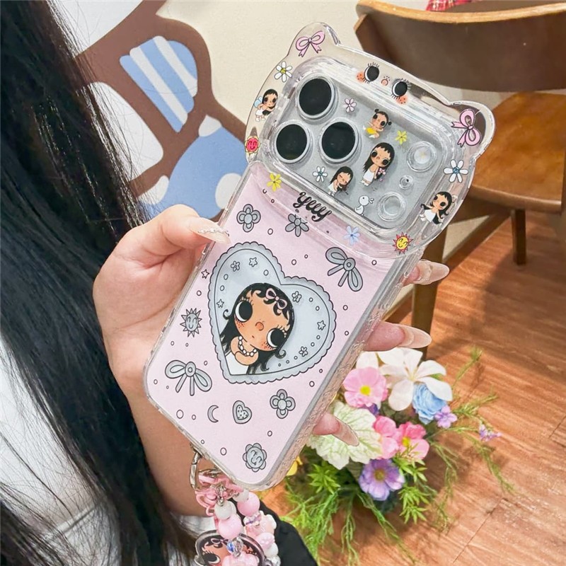 IPhone 17 Pro max Phim hoạt hình Love Girl họa tiết TPU materia IMD quá trình Vỏ điện thoại