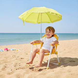 Ghế Di Động Trẻ Em Có Thể Gập Lại Ghế Đi Biển Trẻ Em Có Ô Nhẹ Cho Trẻ Nhỏ, Sân Sư Tử