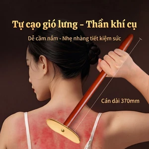 Dụng Cụ Cạo Gió Đồng Tay Cầm Dài - Tự Cạo Lưng Cực Dễ, Dùng Cho Cả Nhà, Hiệu Quả Cao