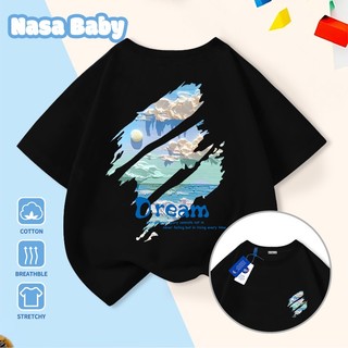 Áo thun in hình Doodle NASA, nam nữ trẻ em, chất liệu cotton thoáng mát mùa hè, giao hàng trong 24 giờ.​