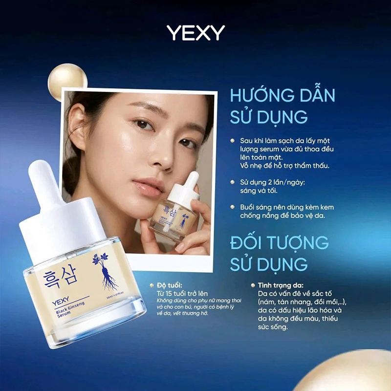 Tinh chất nhân sâm đen-Black Ginseng Extract Brighten Skin Tone Fade Spots Acne Marks Tinh chất da mịn Làm trắng da Cải thiện độ xỉn màu Trì hoãn lão hóa da [30g Tăng lượng mà không tăng giá]