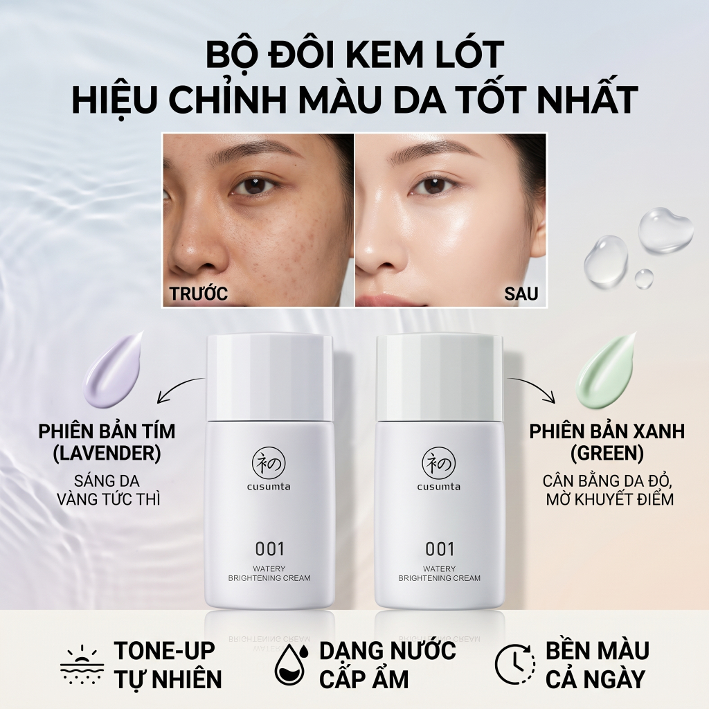 [XẢ KHO] Kem Lót Primer MUA 1 TẶNG 1 Che Lỗ Chân Lông Kiềm Dầu 12H Dưỡng Ẩm Mỏng Nhẹ Chống Thấm Nước Không Xuống Tông Freeshipping 30ml