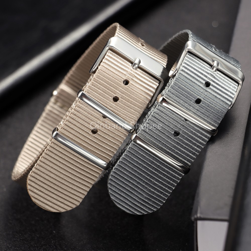 Phong Cách Mới Nato Dây Đeo Đồng Hồ Nylon Dây Đeo Thay Thế Dây Đeo Một Mảnh Mật Độ Cao Nylon Dây Đeo Tay Vòng Tay 18mm 20mm 22mm Dành Cho Nữ