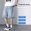 Quần Short Nam Denim Dáng Rộng Thoải Mái, Mỏng Nhẹ Mát Mẻ, Thời Trang Mùa Hè, Vải Lạnh Mềm Mại, Độ Co Giãn Cao