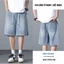 Quần Short Nam Denim Dáng Rộng Thoải Mái, Mỏng Nhẹ Mát Mẻ, Thời Trang Mùa Hè, Vải Lạnh Mềm Mại, Độ Co Giãn Cao