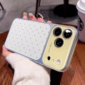 Ốp lưng cứng họa tiết vải thiều chấm bi tương thích cho iPhone 13 14 pro max 15 pro max 16 pro max 17 pro max