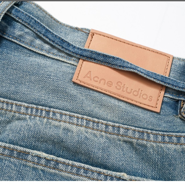 Quần short Denim Capri Denim Capri cổ điển Splash Ink đau khổ, quần short nam