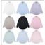 Áo sơ mi dài tay thêu cổ điển Unisex Basic