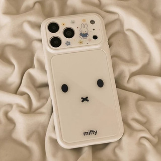 Ốp Điện Thoại Acrylic Trắng Caroom Miffy Bunny Dễ Thương Cho iPhone 17Promax 17Pro 13 14 15 16 Pro Max Vỏ Nữ Chống Sốc