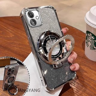 Ốp Lưng Cho Samsung A06 A07 Ốp Điện Thoại Mạ Điện Bốn Góc Chống Rơi Thẩm Mỹ Giấy Lấp Lánh Thiết Kế Mới Giá Đỡ Điện Thoại TPU Mềm Trường Hợp