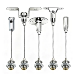 1 Bộ 1.5mm 304 Dây Thép Không Gỉ Dây Treo Bộ Đồng Căng Đầu Cho Khung Hình Gương Bảng LED
